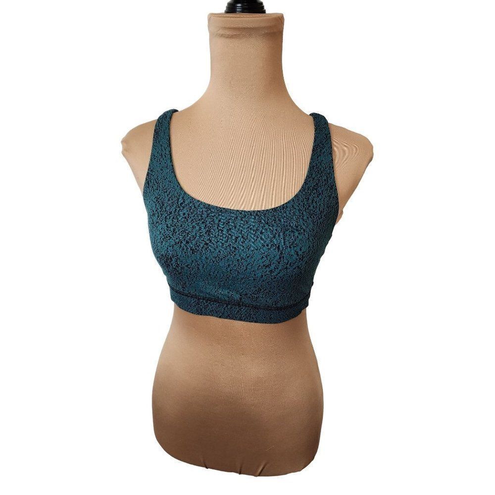 Lululemon Energy Sports Bra, Size 6 Spray Jacquard Hunter Green